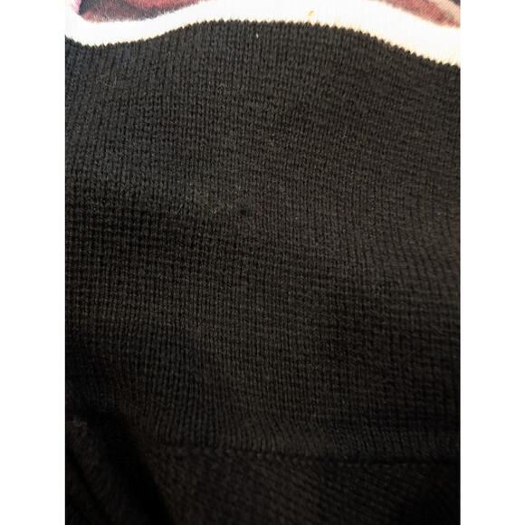 Appleseed’s Black Contrast Trim Cardigan L Button Front Cotton Nylon Sweater - Picture 5 of 8